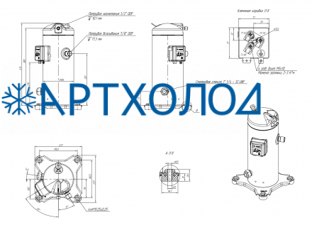 Компрессор спиральный RCM21E4LТ7CA (141R8821) Ридан